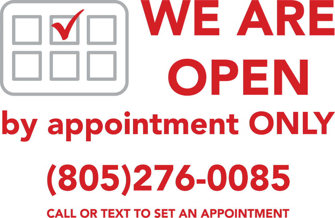 We are open by appointment only